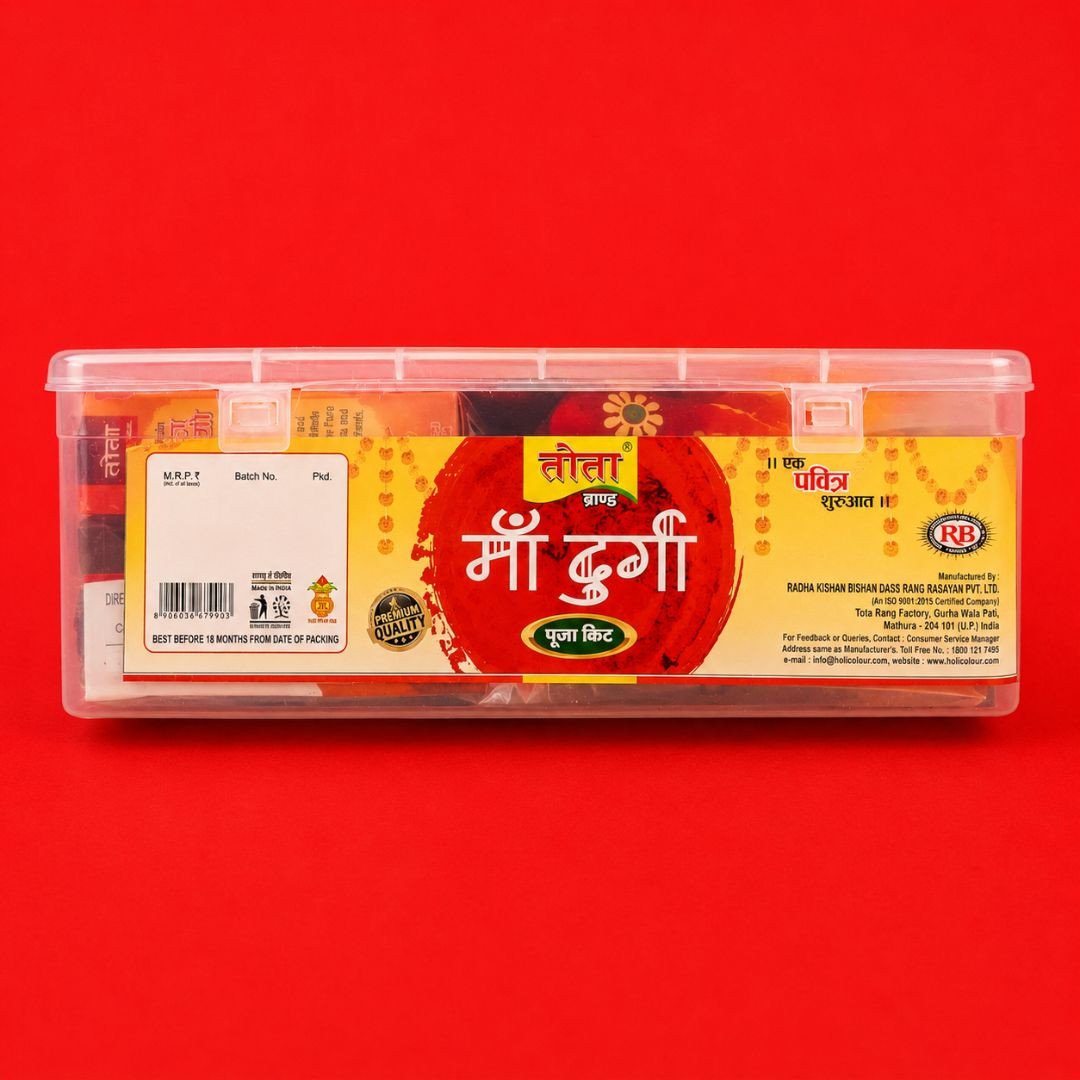 TOTA Maa Durga Puja Kit – 35 Essential Puja Items with Aarti Book