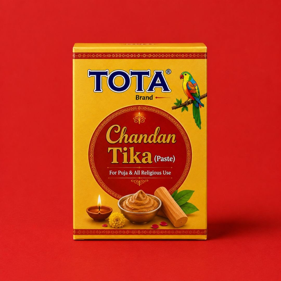 TOTA Pure Chandan Tika Pack of 5 | Natural Sandalwood Tilak for Pooja & Rituals