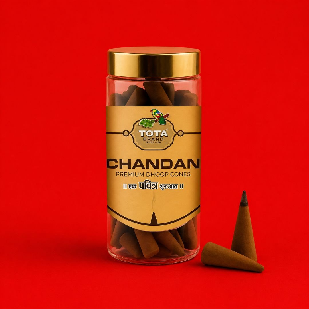 TOTA Premium Rose DHOOP Cones| Natural Rose Incense for Puja Cones