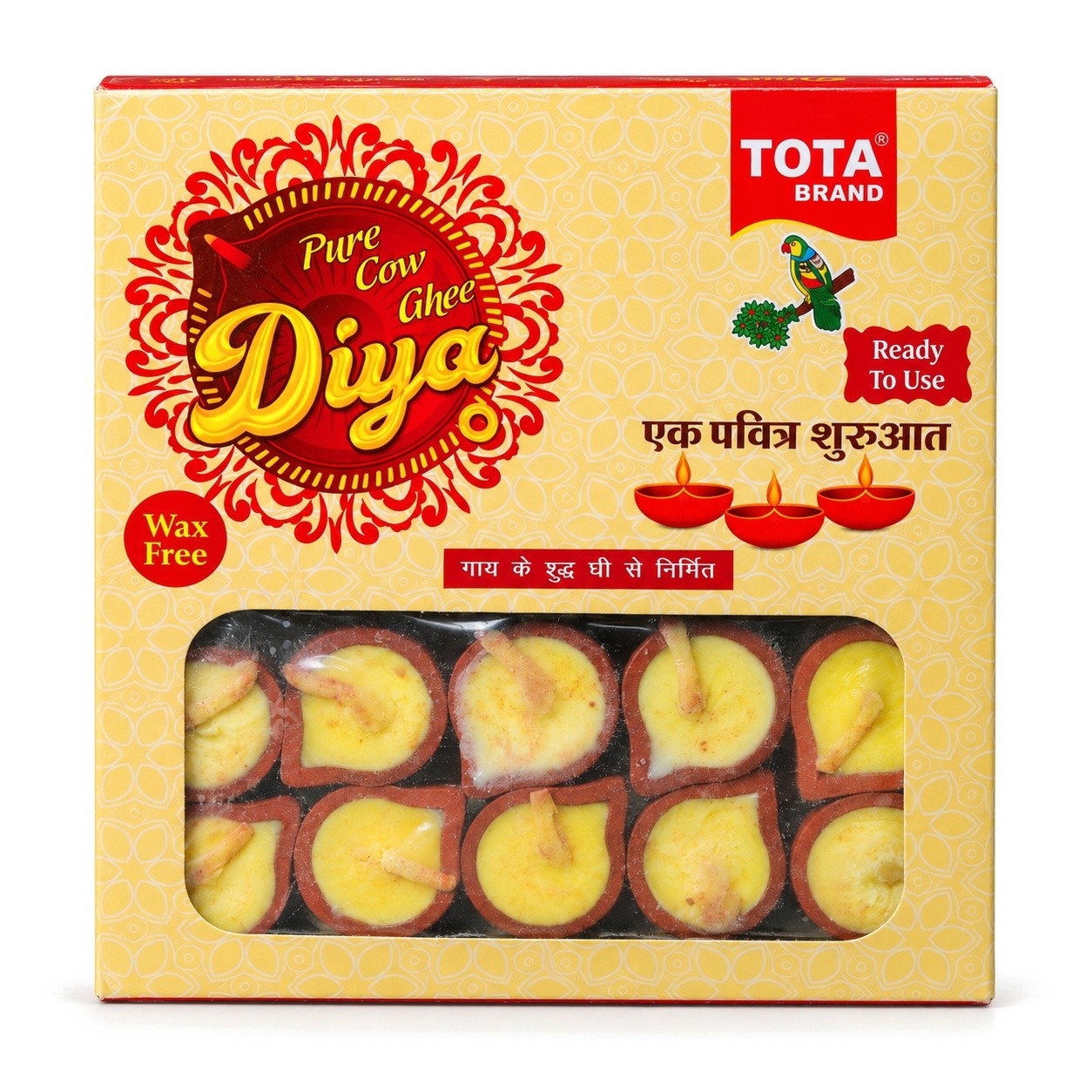 Ghee Diya for Puja | Ready to Use Cow Ghee Diya, 20 Pcs