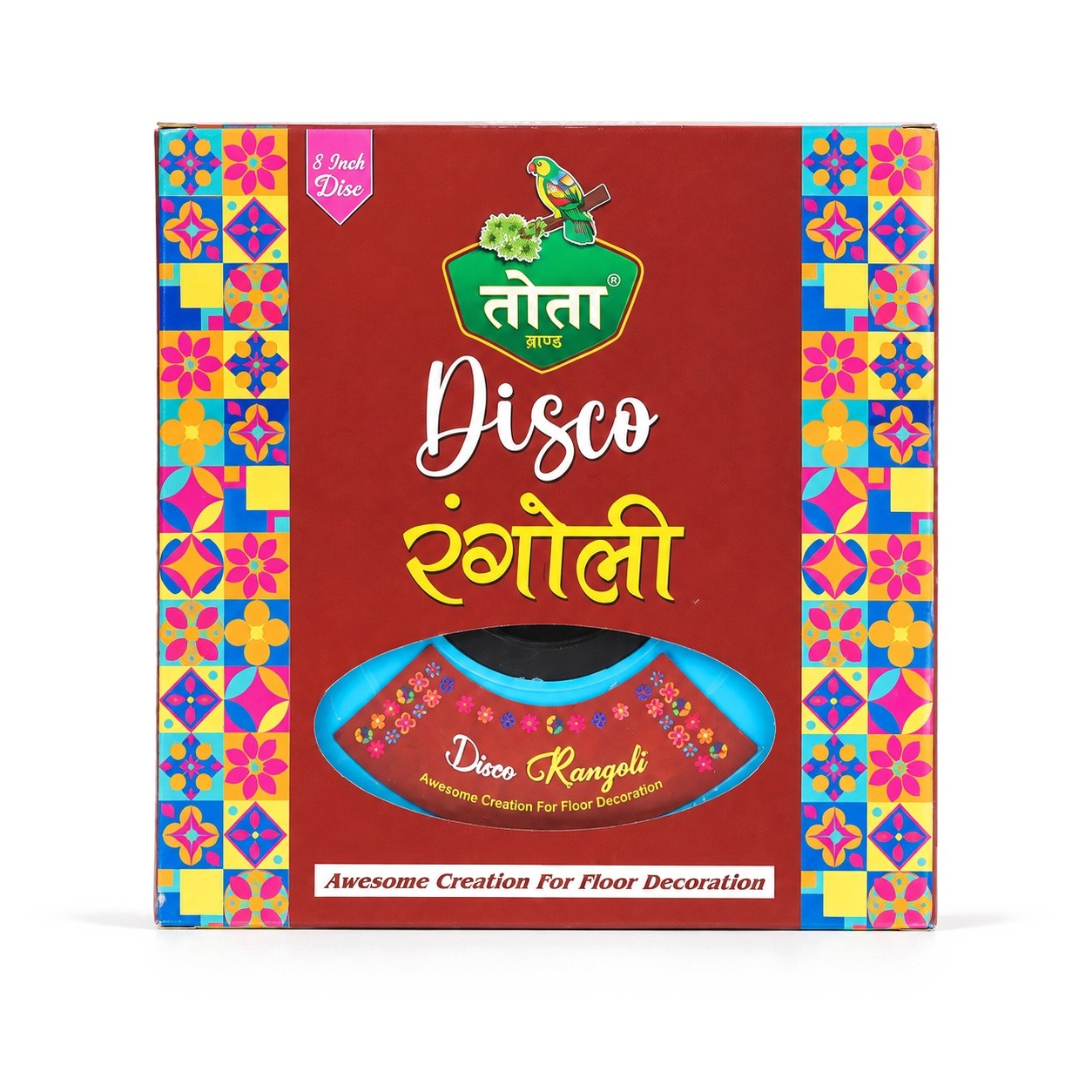 Rangoli Stencil Set of 3 with Disco Maker for Diwali