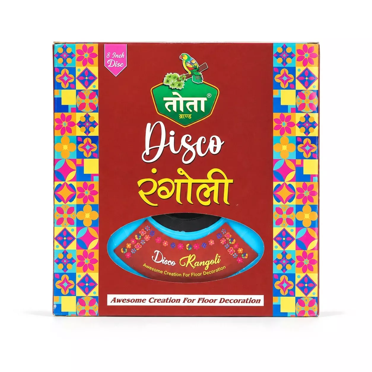 Rangoli Stencil Set of 3 with Disco Maker for Diwali