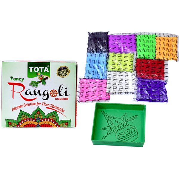 SATYAM KRAFT 8 Packet Multi Rangoli Colour, Rangoli Powder (1 box