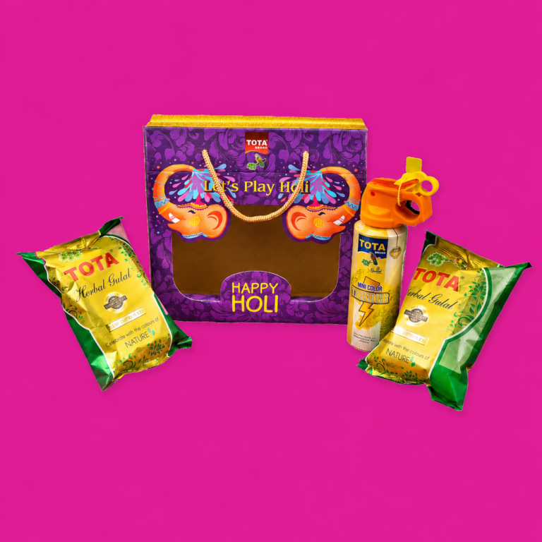 TOTA Lets Play Holi Gift Pack | Gulal Color | Mini Thunder | Organic Holi Colour Powder