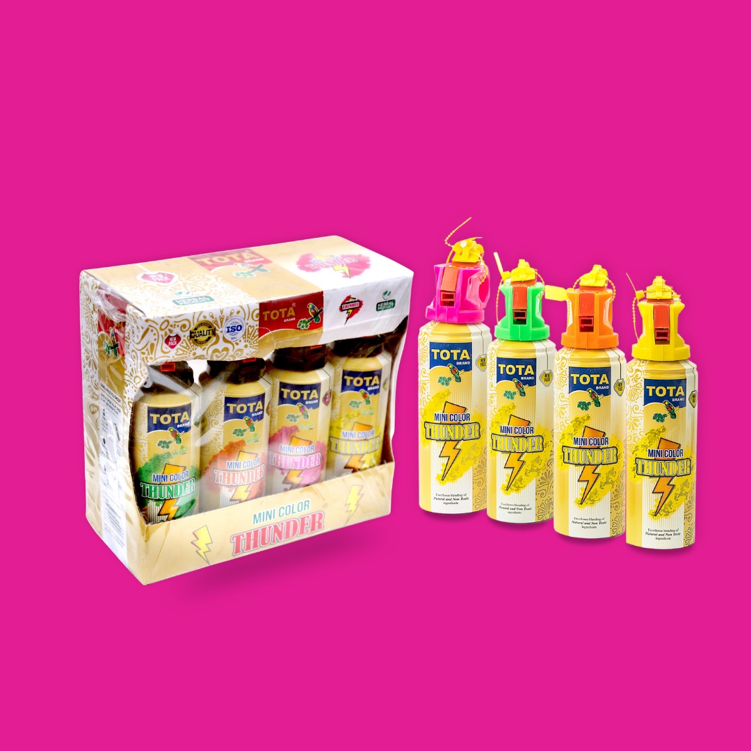 Mini Color Thunder Holi Gulal Spray Holi Pack of 4 Mini Color Thunder Holi Gulal Spray Holi Pack of 4