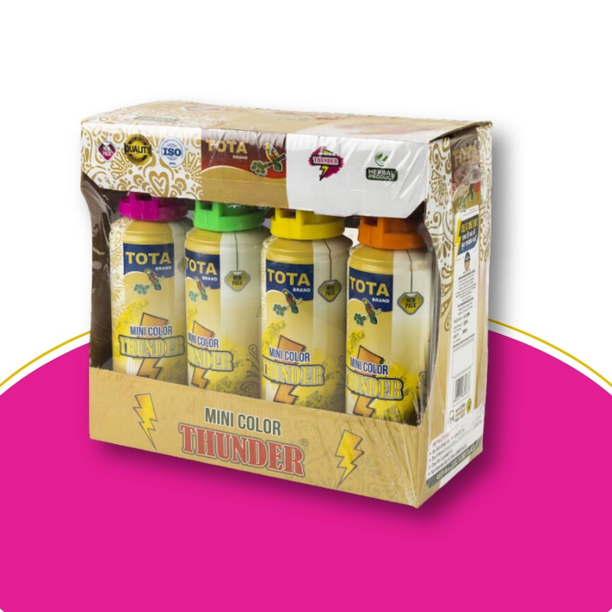 Mini Color Thunder Holi Gulal Spray Holi Pack of 4