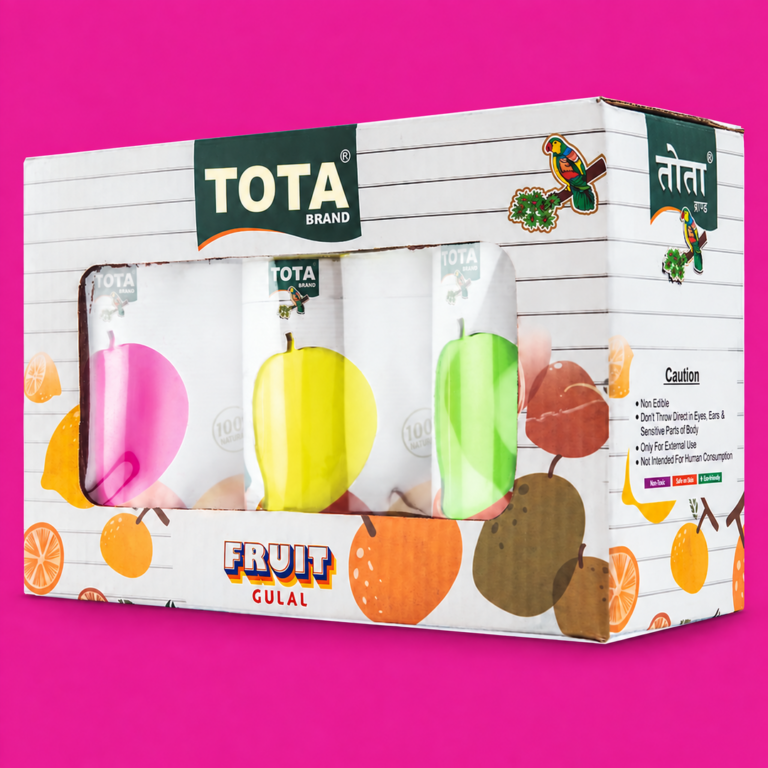 TOTA Fruit Gulal 100% Natural Holi Gulal Gift Pack for Holi Celebration