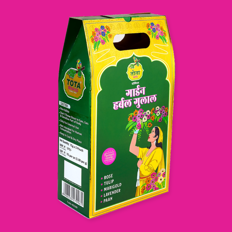 TOTA Garden Natural Flower Holi Colours Gift Pack 75g x 5 pcs