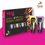 TOTA Neon Body Paint 6 Tube | Face Paint for Holi, Party