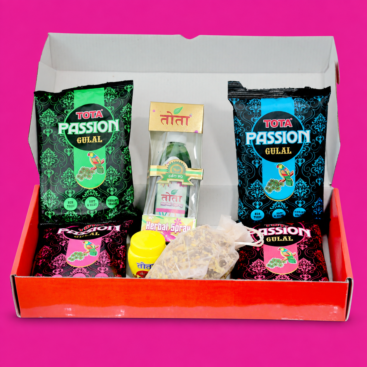 TOTA Premium Herbal Holi Kit Natural and Herbal Gulal