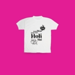 TOTA Regular Fit Colourful Magic Holi T-Shirt Shirt for MenWomen Holi T-Shirt