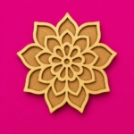 Set of 6 MDF Rangoli Stencils for Door Entrance (1)