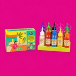 TOTA 10 Rangoli Colour Powder Bottles – Diwali Decoration Item Floor Rangoli Art Colours