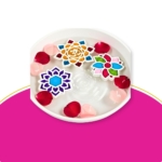 TOTA Floating Rangoli Stencils – 6x6 inch Set of 3 Waterproof Rangoli Colour Stencils