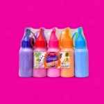 TOTA Glitter Rangoli Colour Powder Bottles – Set of 5 Sparkle Rangoli Powder Colors