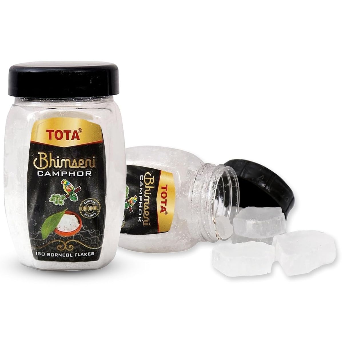 TOTA Pure Bhimseni Camphor Chunk 200g Jar | 100% Natural Camphor for Puja - Image 3