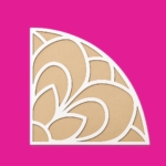 TOTA Rangoli Stencil Corner - Set of 1 Corner MDF Stencils