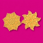 TOTA Rangoli Stencils – 8X8 Inch Set of 2 MDF Colour Stencils (1)