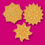 TOTA Rangoli Stencils – 8X8 Inch Set of 2 MDF Colour Stencils (2)