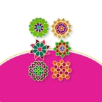 Set of 6 MDF Rangoli Stencils for Door Entrance | Reusable 3D Readymade Rangoli Mats for Floor