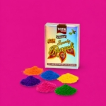 TOTA Spakle Rangoli Colour Packets with Stencil for Floor Rangoli