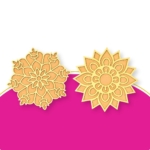 TOTA Rangoli Stencils - 8X8 Inch Set of 2 MDF Colour Stencils