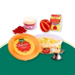Tota Combo of Kumkum Roli, Cow Ghee Wicks and Moli Kalawa for Pooja Thali, Hawan, Tilak - Pack of 3 Indian Puja Items