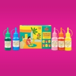 TOTA 5 Rangoli Colour Powder Bottles – Diwali Decoration Item Floor Rangoli Art Colours