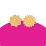 TOTA Rangoli Stencils - 8X8 Inch Set of 2 MDF Colour Stencils | Reusable 3D Mats for Diwali Home Decoration, Navratri, Pongal, Onam, Puja | Unique Varied Designs