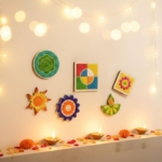 TOTA DIY Wall Hanging Rangoli Stencils 4X4 inch Set of 6 MDF Rangoli Colour Stencils |3D Rangoli Wall Decor