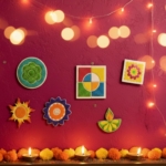 TOTA DIY Wall Hanging Rangoli Stencils 4X4 inch Set of 6 MDF Rangoli Colour Stencils |3D Rangoli Wall Decor - Image 2