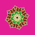 TOTA Floating Rangoli Stencils – 4x4 inch Set of 6 Waterproof Rangoli Colour Stencils | 3D Rangoli Mat