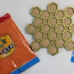 TOTA Rangoli Stencil - Set of 1MDF Stencils + 1 Assorted Rangoli Colour Packet | 4X4 inch | Reusable 3D Rangoli - Image 2